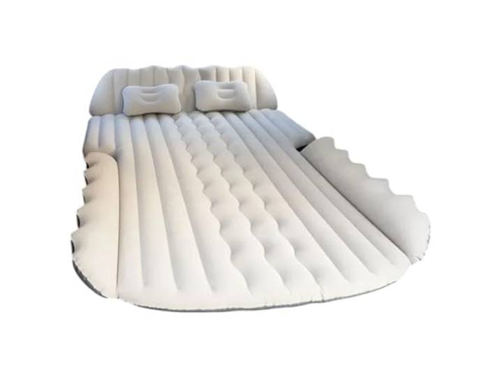 DHBVGAUE Auto Matratze Kofferraum Matratze Tragbare aufblasbare Automatratze Luftmatratzenbett für Schlafen im hinteren faltbaren Reisebett(One-piece Model Gray)