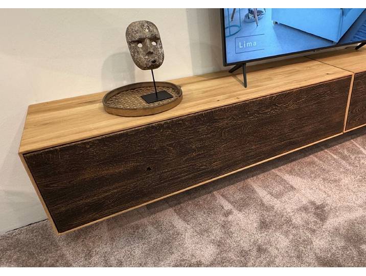 Hängeelement 140x35cm 'Lignum' Wildeiche geölt & braun geschroppt