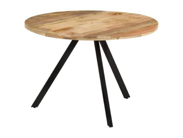 Tmriohed Runder Esstisch 110x75 cm Mangoholz Massiv Eisengestell Stilvoller Essbereich: Ausgewählte Hartholzmaserung trifft auf schwarzes Metall für gemeinsame Mahlzeiten in der Küche.