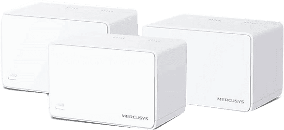 Sistema WiFi Mesh - Mercusys Halo H80X, 3000 Mbps, MU-MIMO, 6, Hasta 650m², 150 Dispositivos, Blanco
