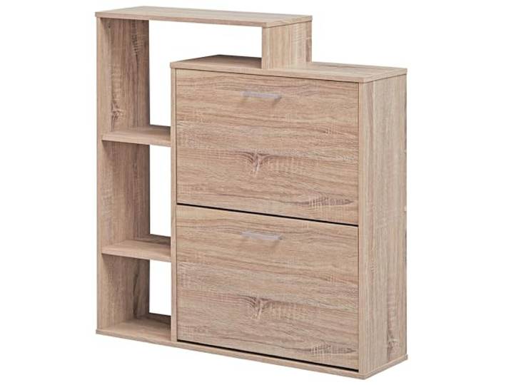 Wohnling Schuhkipper Massa 85x24x93 cm Sonoma Eiche, 12 Paar Schuhe