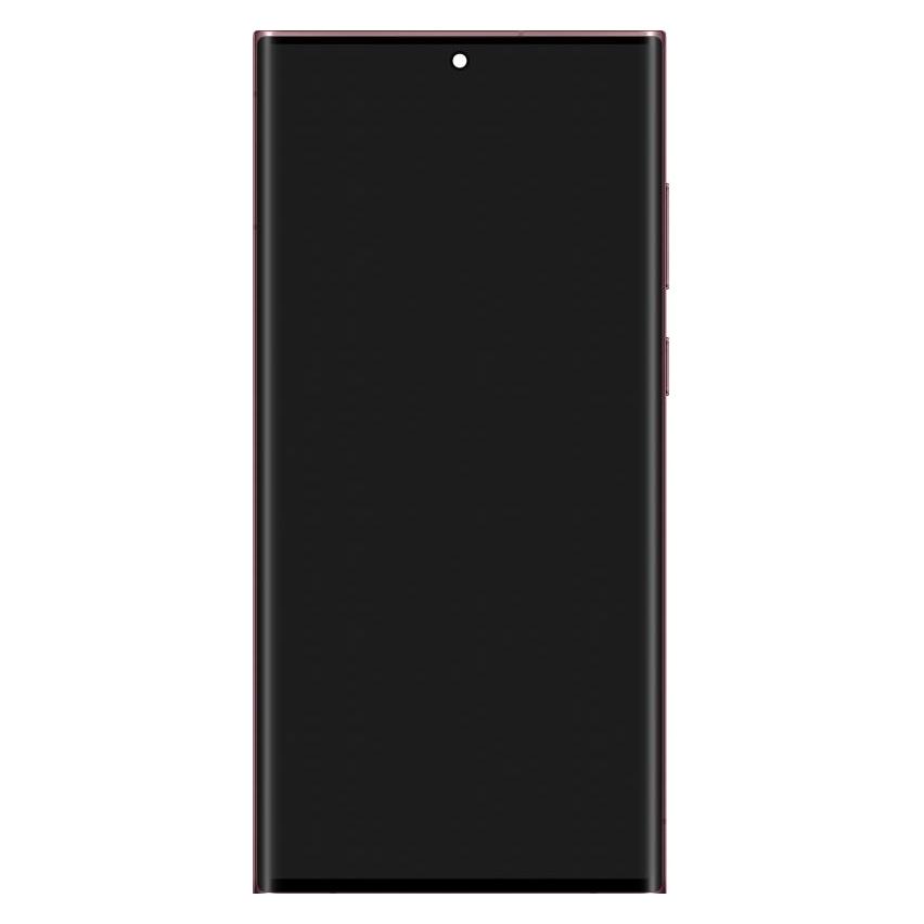 Samsung Display Unit für Galaxy S22 Ultra 5G S908, Burgundy (Display) (59295401)
