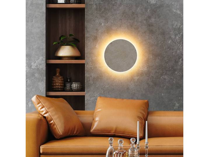 Globo Wandleuchte Jillian, weiß / opal, für Wohn- / Esszimmer, Stein, Modern
