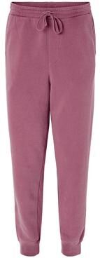 Independent Trading Co. PRM50PTPD Men's Pigment-Dyed Fleece Sweatpants in Pigment Maroon size XL   Cotton/Polyester Blend