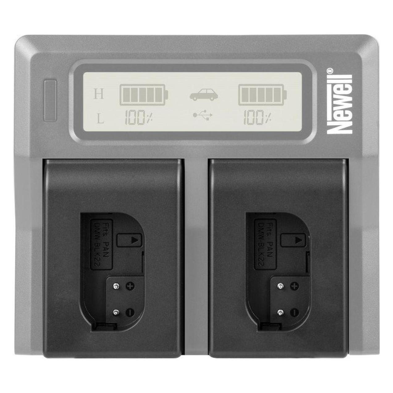 Newell Adapterplatte für Newell-Ladegerät für DMW-BLK22-Akkus für Panasonic (Kamera Akku Ladegerät) (46381969)