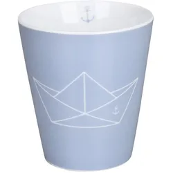 Krasilnikoff Happy Mug Paperboat, 330 ml, blau