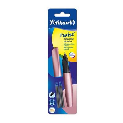 Pelikan Tintenroller Twist, Girly Rose, universell für Rechts- und Linkshänder