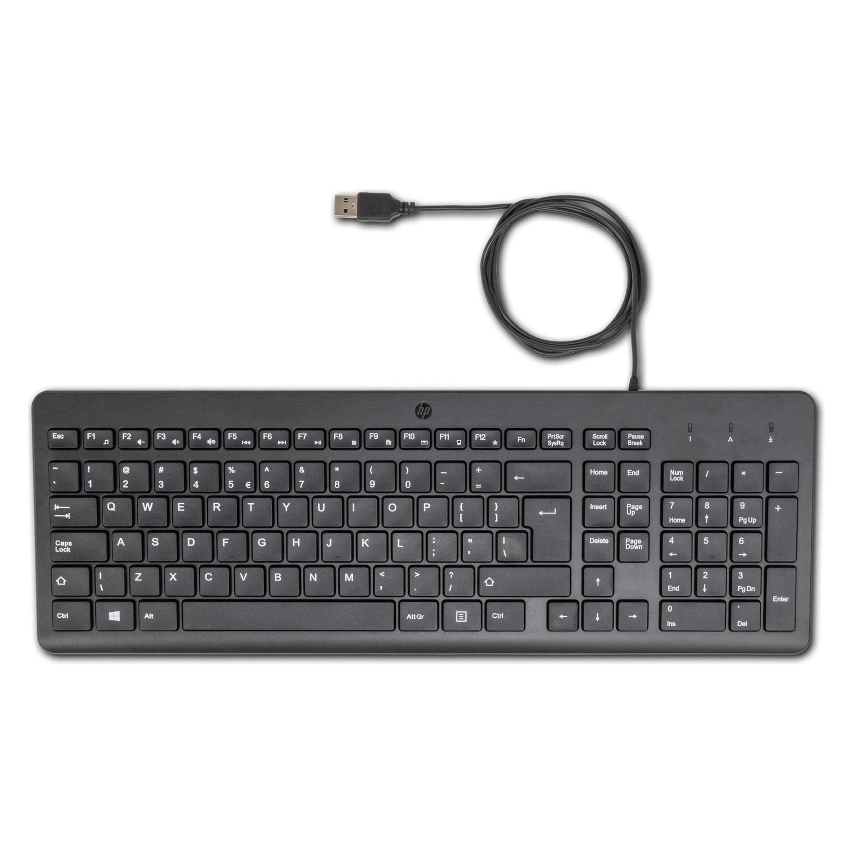 HP 150 Wired Keyboard (Eng. Int., Kabelgebunden) (664R5AA#ABB)