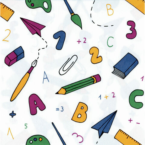 Papierservietten "Schule", 33 x 33 cm, 20 Stück