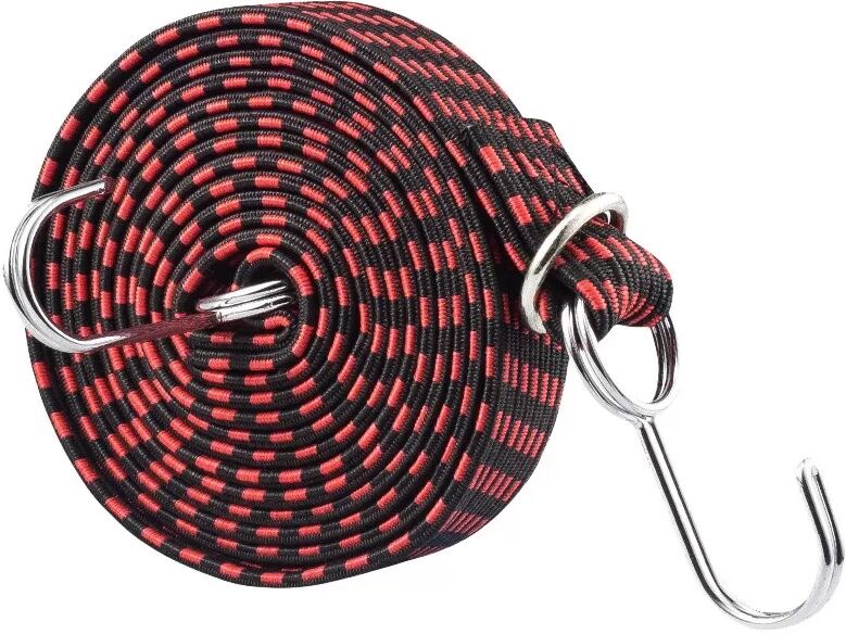 INF Sangle de bagage élastique avec crochets Rouge 1 m