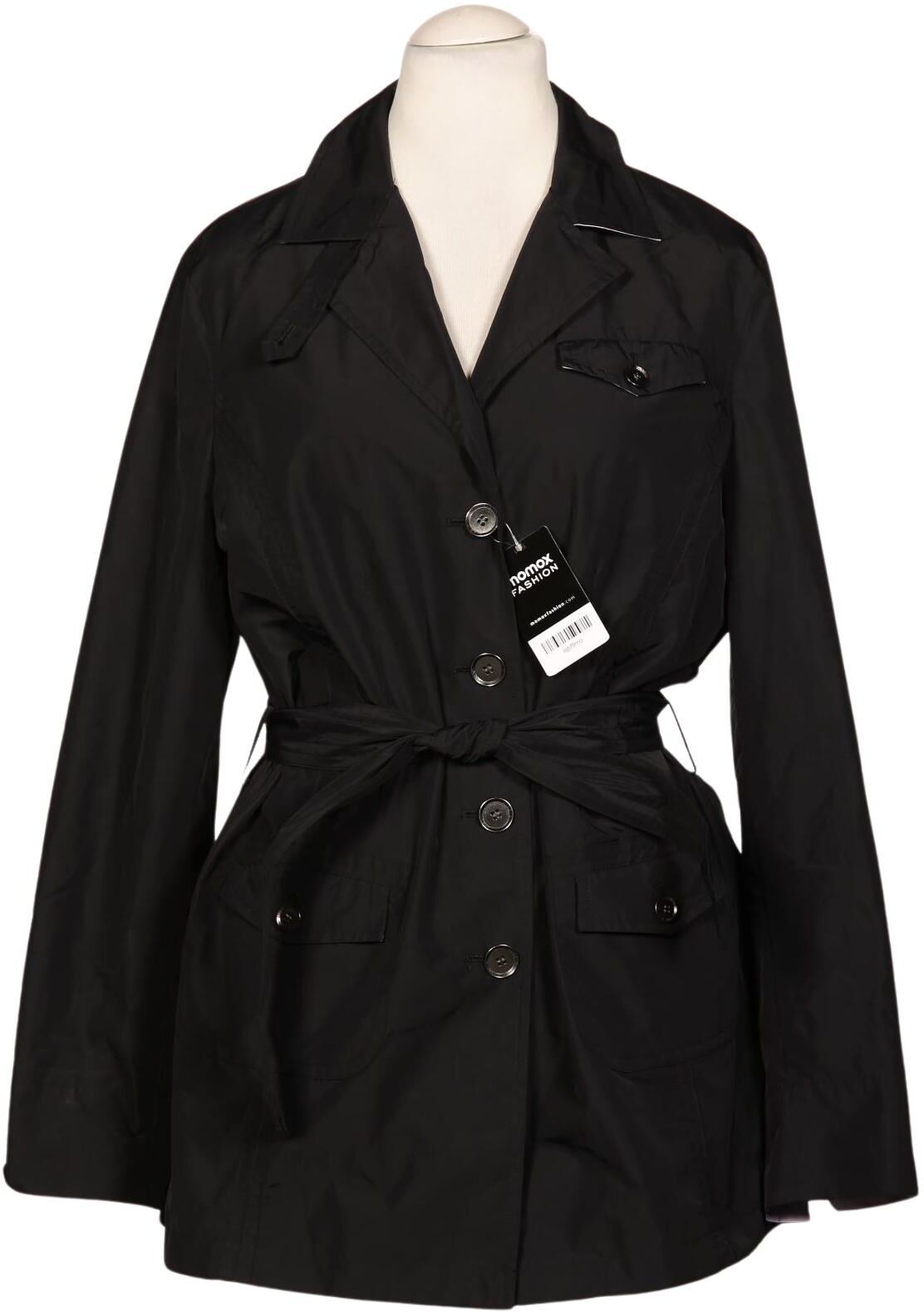 Ambiente Damen Mantel, Schwarz, Gr. EU 42, Viskose / Synthetik - Second Hand