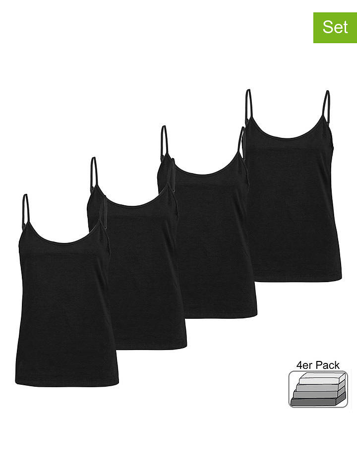 Sublevel 4er-Set: Tops in Schwarz - XS