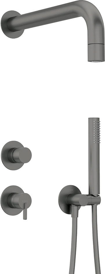 Unterputz-Duscharmatur, 4-teilig, titaniumfarben, SILIA-30