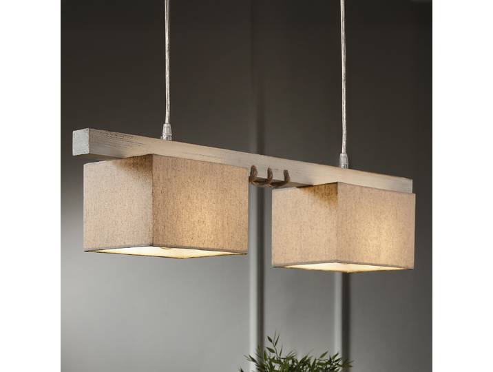 Suspension Gea 80 x 100 x 15cm Beige Coton E27