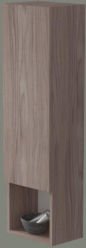 progettobagno Evo 54 Walnuss Vision Halbhochschrank 25 x 105 cm, Anschlag links