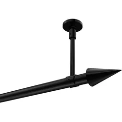 GARDINENSTANGE Sonette Savio 360 cm (geteilt in 2 x 180 cm), 1-läufig, 20 mm Ø Schwarz