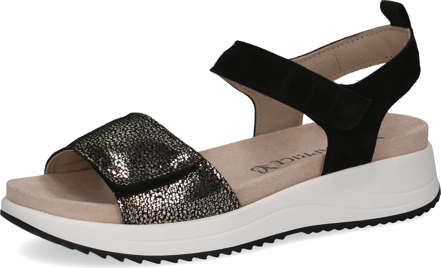 Caprice Sandale - Schwarz Combi Leder : 39 : Normal Größe: 39 Weite: Normal