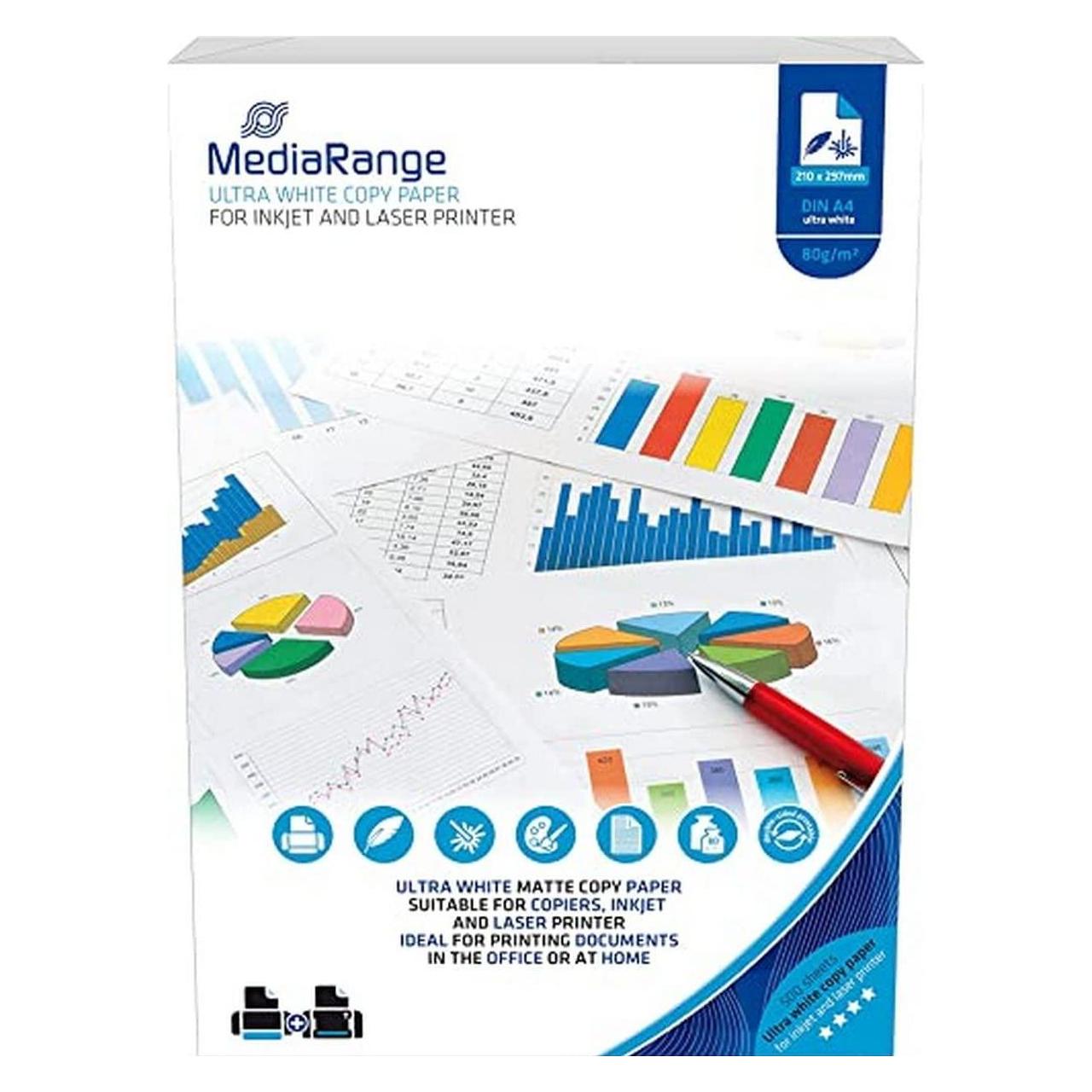MediaRange Hochweiss (A4, 500 Blätter, 80 g/m²) (MRINK110)