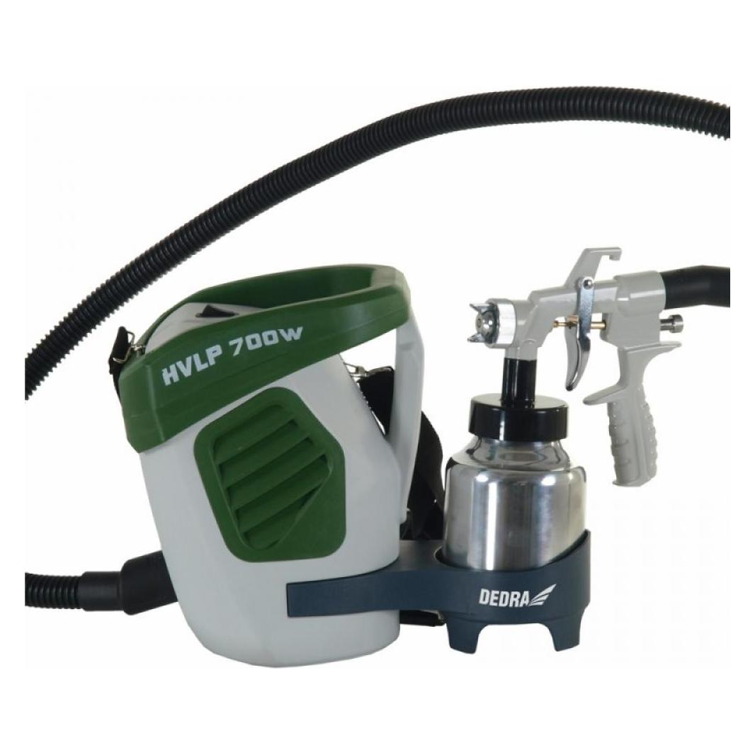 Dedra HVLP-Farbeinheit zum Sprühlacken, DED7413 600W, 1L-Tank, 1,8 mm und 2,5 mm Düse (DED7413)