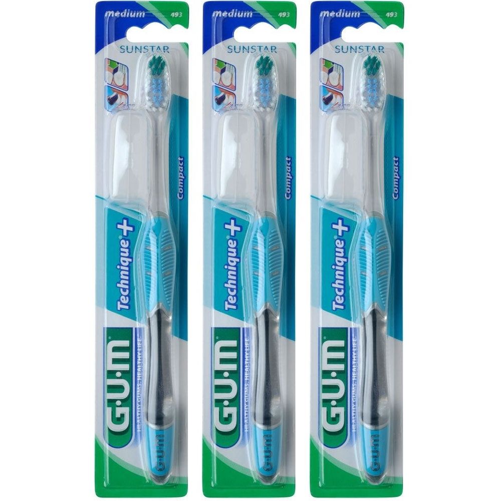 GUM Technique Kompakt Medi x3 3x1 St Zahnbürste