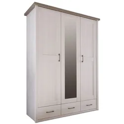 BEGABINO Kleiderschrank Luca 148 x 201 cm Dekor Weiß