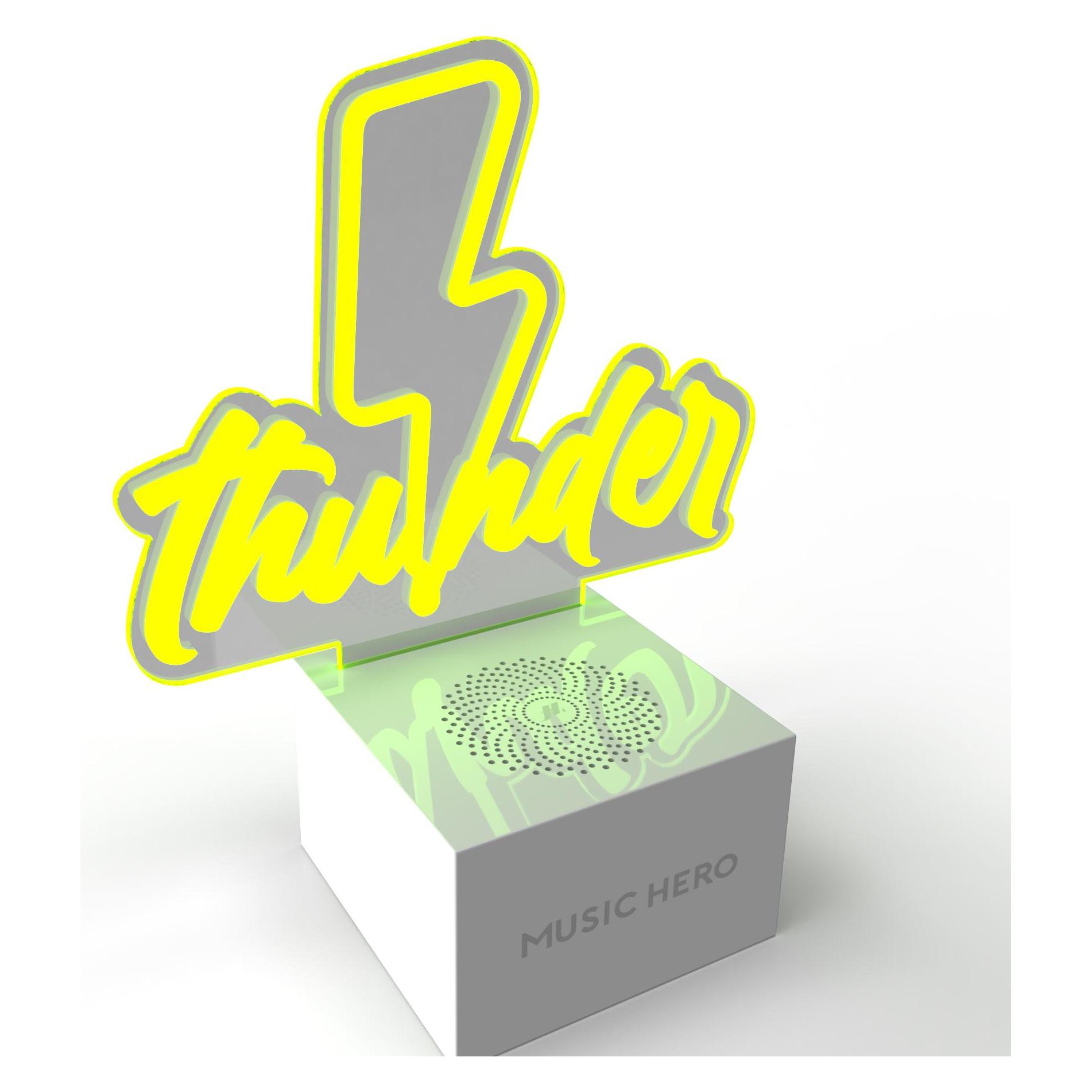 SBS Speaker wireless with LED light, 3W, Thunder (2 h) (MHSPLEDTHUN)