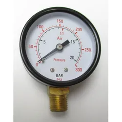 Aircraft Manometer Ø50, G1/4", 0-20BAR 9052146 / Anschluss seitlich, unten