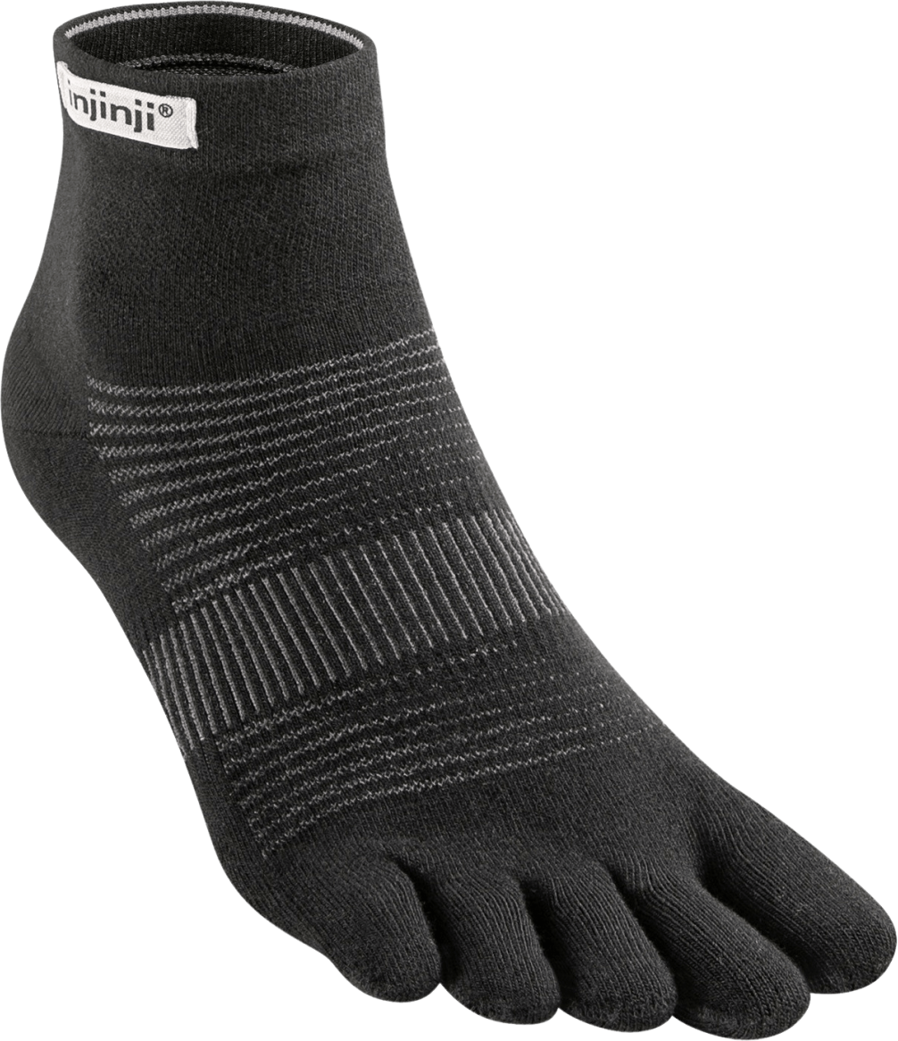 Injinji Run Mini Crew Zehensocken Unisex schwarz L