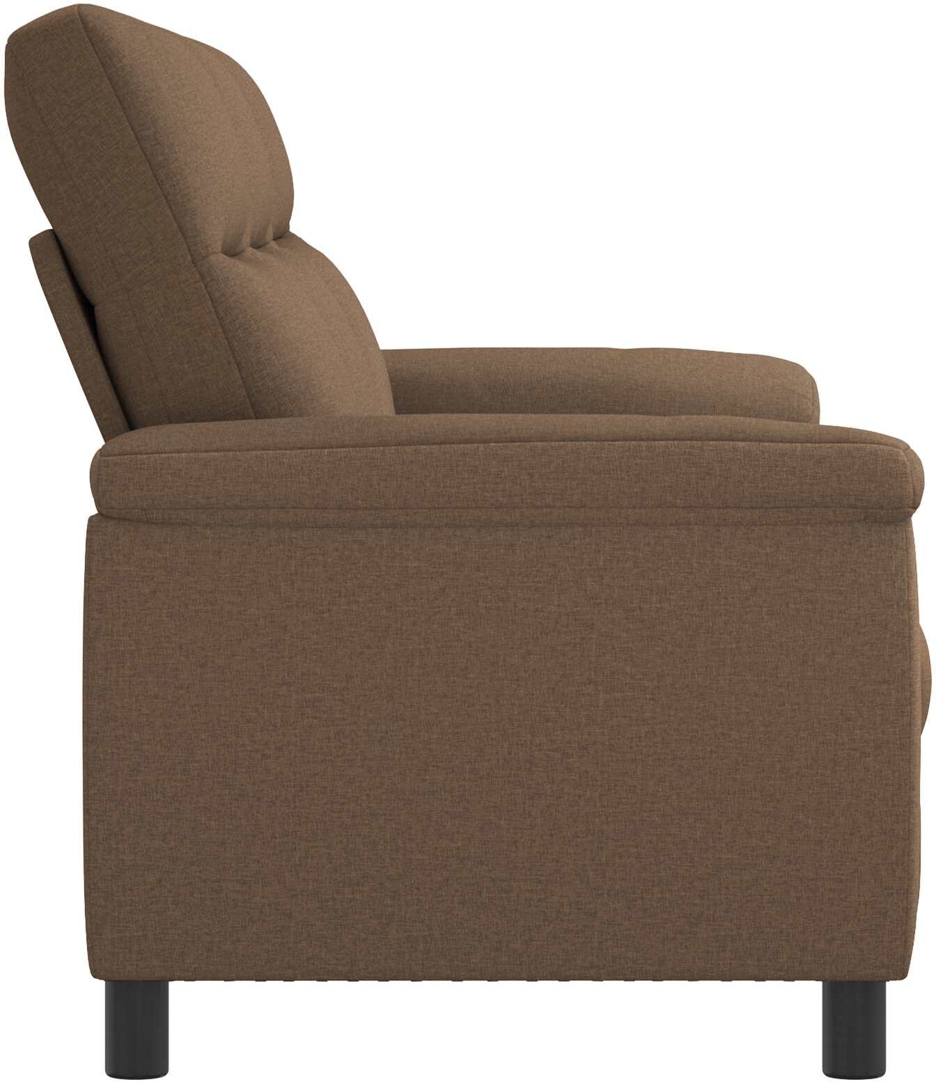 vidaXL Canapé Marron 214 x 90 x 95 cm Tissu