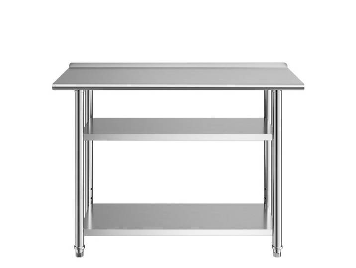 Table de travail cuisine professionnelle - DUOKU - YH3-D-48 - Acier inoxydable - 3 niveaux - 121 9x61x86 4 cm