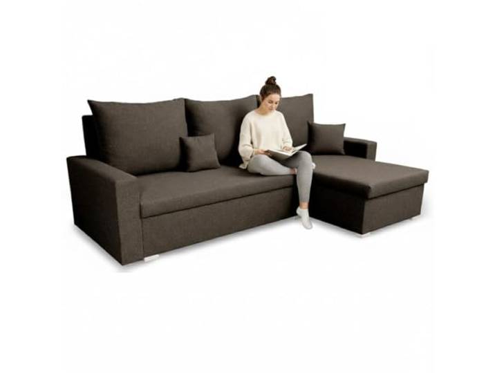 SENTO TRADE Ecksofa mit Schlaffunktion Mondo (Cappuccino)