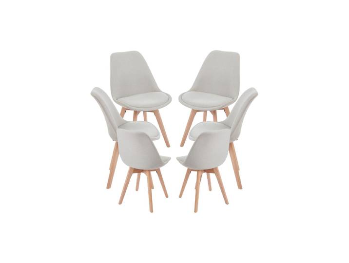 6er Set Stühle Synk Stoff - Beige