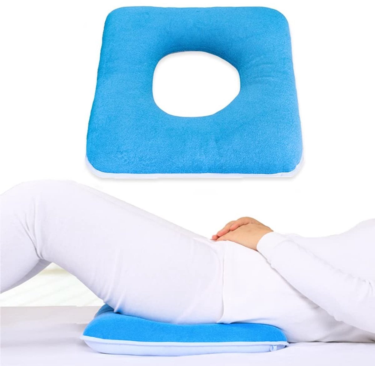 Dailygoods Donutkussen anti-decubitus - Orthopedisch en drukverlagend zitkussen - 43 x 43 cm