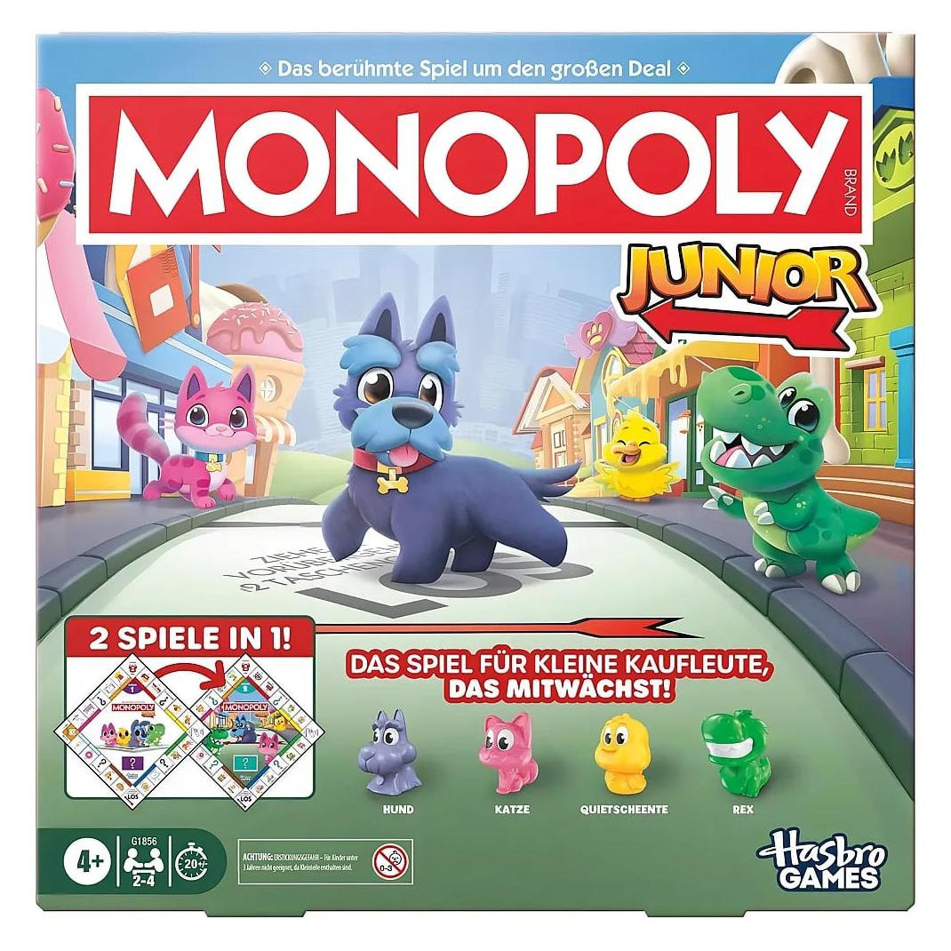 Hasbro Gaming Monopoly Junior Square 2 In 1 (Deutsch, 2 - 4 Spieler) (G1856100)