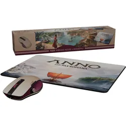 Lexip X UBISOFT ANNO 117 Bundle Flex Pro-Air Mouse + Mousepad (Kabellos), Maus, Mehrfarbig