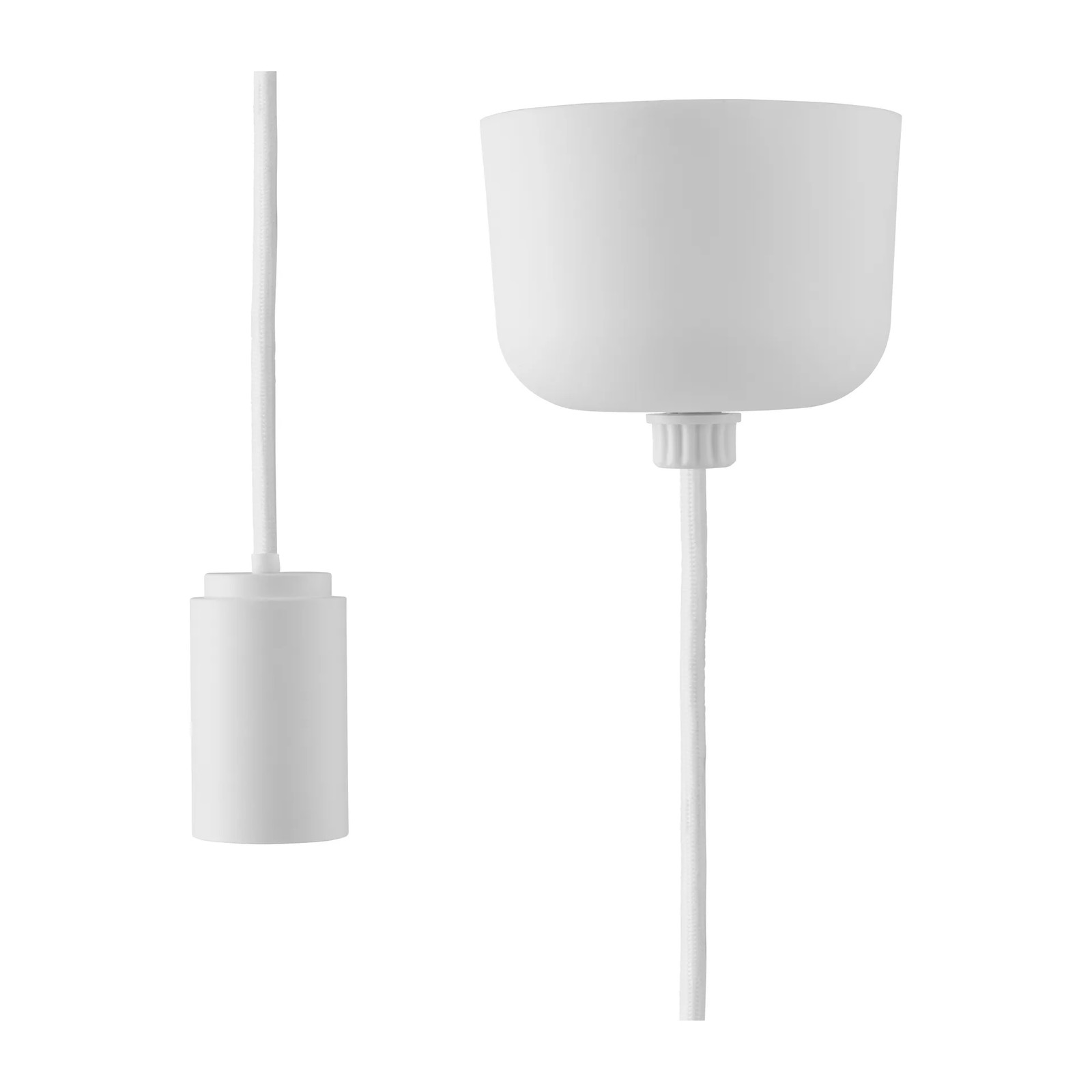 Normann Copenhagen Puff snoer met plafondkap wit, 2,5 m