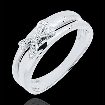 Edenly Ring Schleife mit Liebe zu WeiÃŸgold