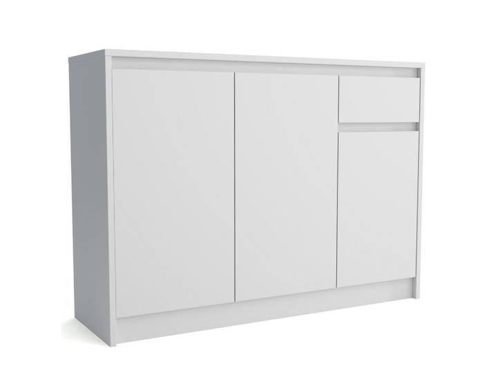 KOMMODE ASTORRE 113/82/33 cm mit 1 Schubladen 3 Türen Weiß