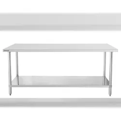 Edelstahl Arbeitstisch 600 mit Regal 1.000 mm C6TTE100 Casselin