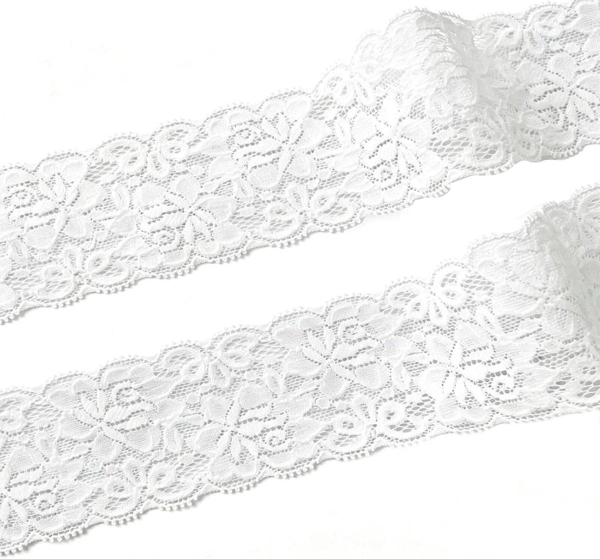 Wit kanten lint van 6 yards voor decoratie en cadeauverpakking