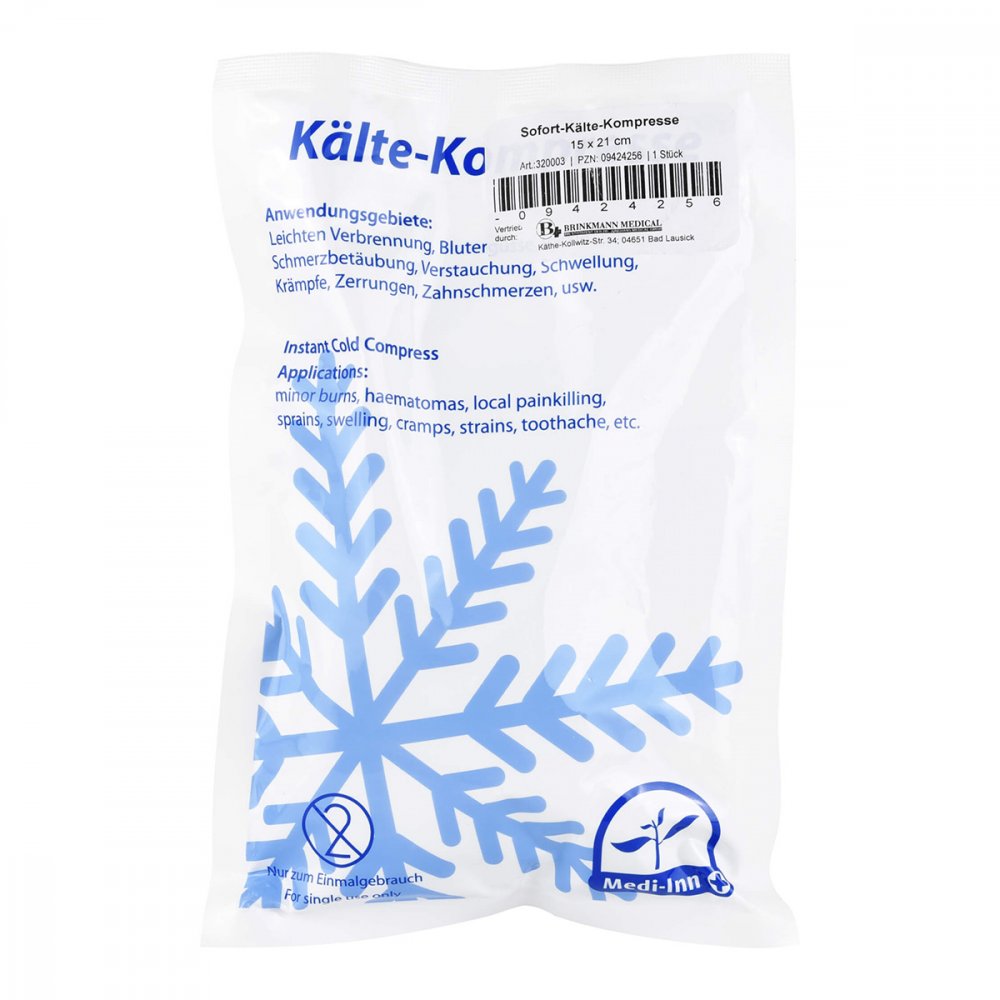 Brinkmann Medical ein Unternehmen der Dr. Junghans Sofort Kälte Kompresse 15x21cm 09424256