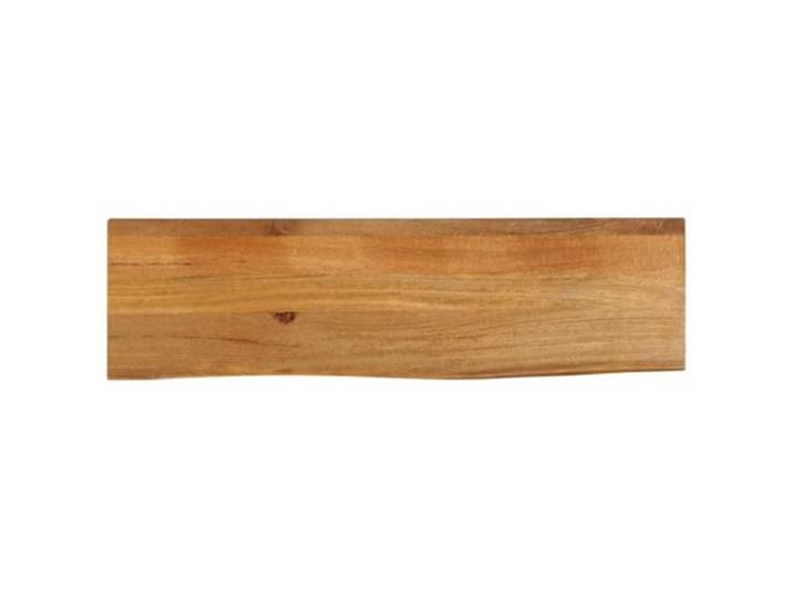 fsahslih Tischplatte mit Baumkante 120x30x3,8 cm Massivholz Mango Rustikale Möbelplatte in Eichen-Optik für Wohnzimmer, Flur oder Büro, passend für viele individuelle DIY Untergestelle.