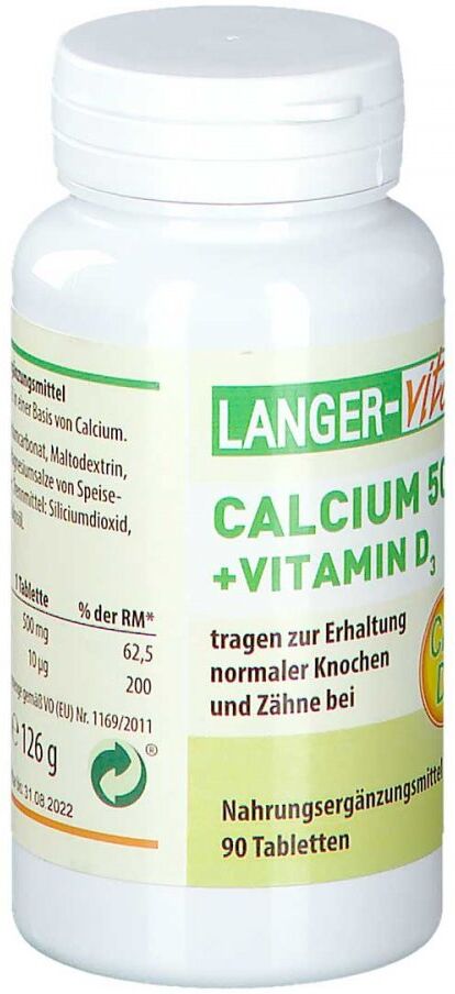 Langer vital Calcium 500 mg+D3 10 [my]g Tabletten 90stk