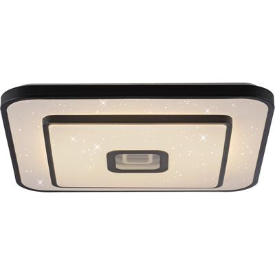 JUST LIGHT LED Deckenleuchte "TURANUS", schwarz, 1, H: 8cm, 1 Stk., Leuchten, Starry-Cover, LED Deckenleuchte
