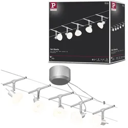 Paulmann Seilsystem Sheela Basisset GU5,3  max. 5x10W  dimmbar 230/12V Chrom matt#Opal 94136