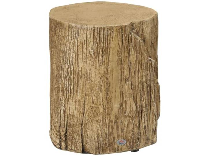 HOMCOM Beistelltisch Baumstumpf-Optik Wasserdicht 37 x 37 x 43 cm Natur