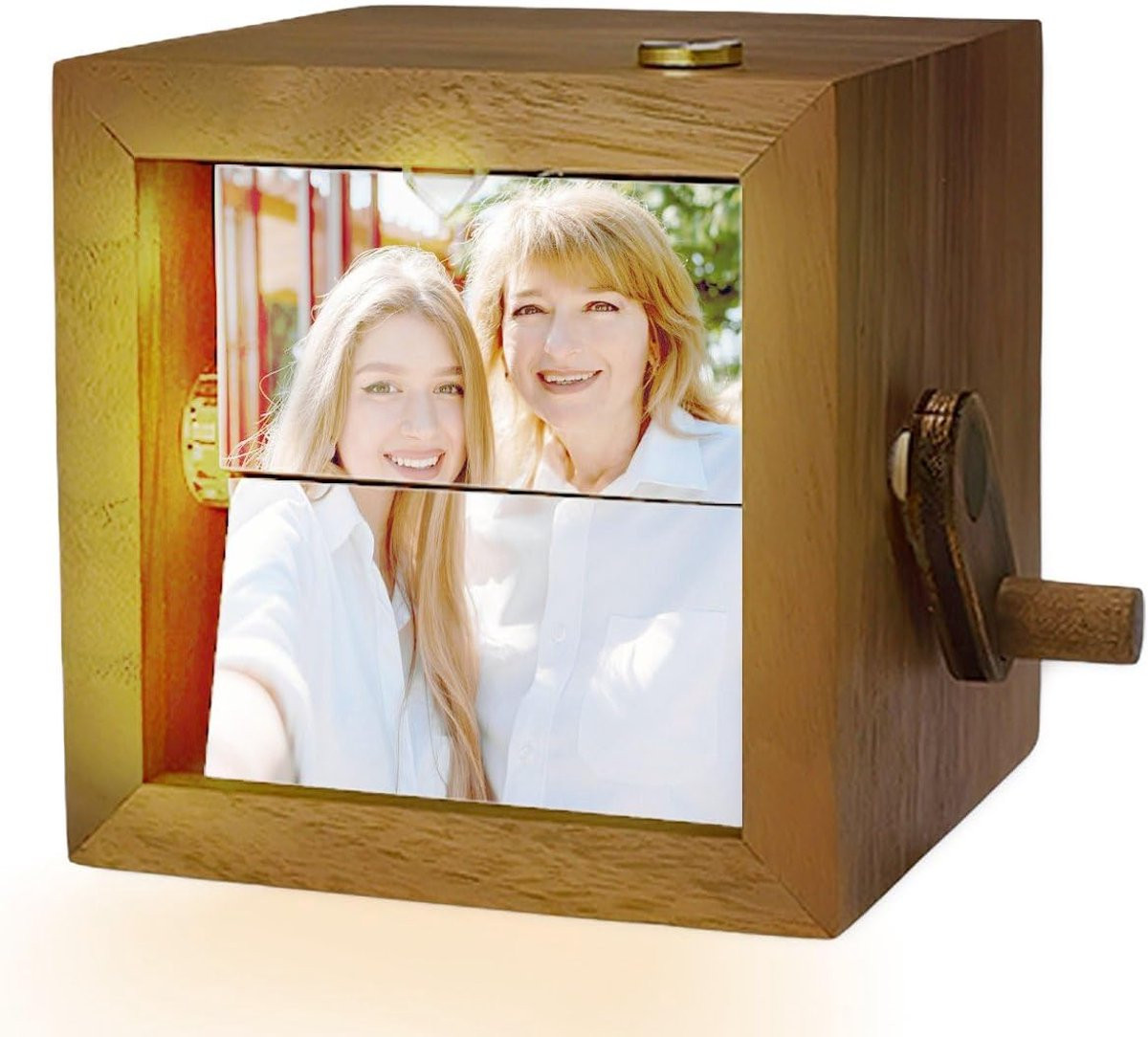 Gepersonaliseerde Foto Flipbook Frame - Meerkleurige Handgedraaide Slinger voor Animatie van Herinneringen - Klein Vierkant