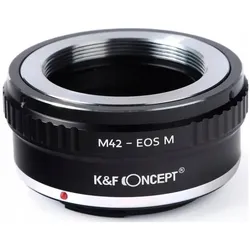 K&F Concept Kf Adapter Do Canon Eos M Ef-m Na M42 / Kf06.137, Objektivadapter, Schwarz