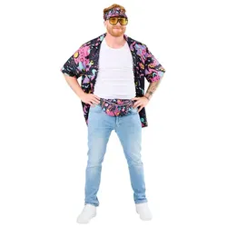 Hemd "80s", schwarz/bunt