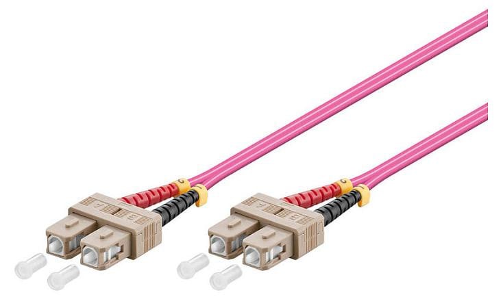Alcasa OM4 Vezeloptiek Kabel met SC/SC Connectoren, 0,5 m